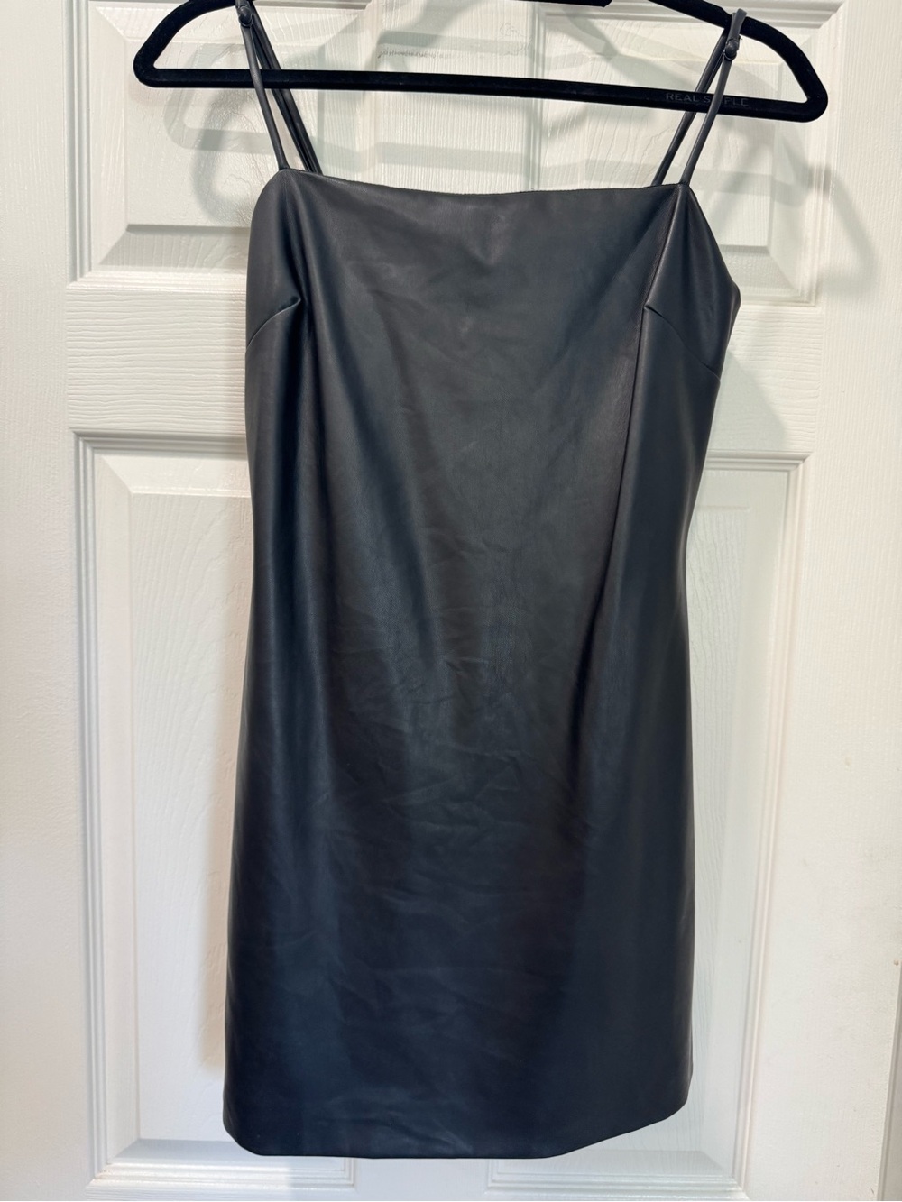 Bardot Black Faux Leather Mini Slip Dress🖤